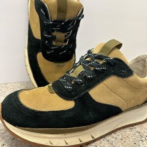 Madewell Kickoff Unisex W8 M6.5 Trainer Sneakers in Leather and Suede